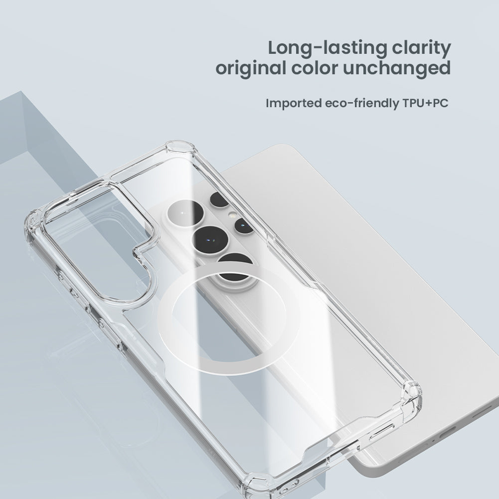 Nillkin Samsung S26 Series Built-in Magnetic Function, Four-corner Airbag, Anti-slip TPU + Acrylic board Phone Case Nature Pro Series