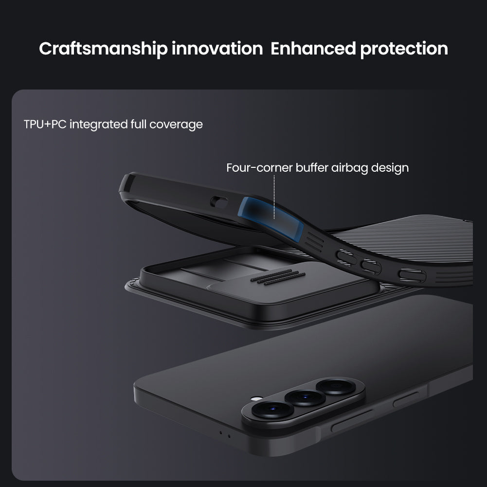 Nillkin Samsung A57 Slide Cover Lens Protection,Four-corner Airbag Phone Case CamShield Pro Series