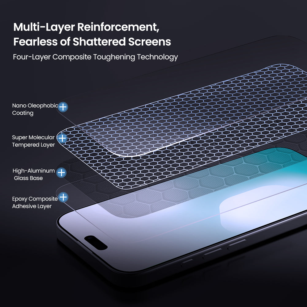 Nillkin iPhone 17 系列二次強化高鋁玻璃 0.2mm 2.5D HD高清防刮防指紋防炫光鋼化玻璃屏幕保護貼