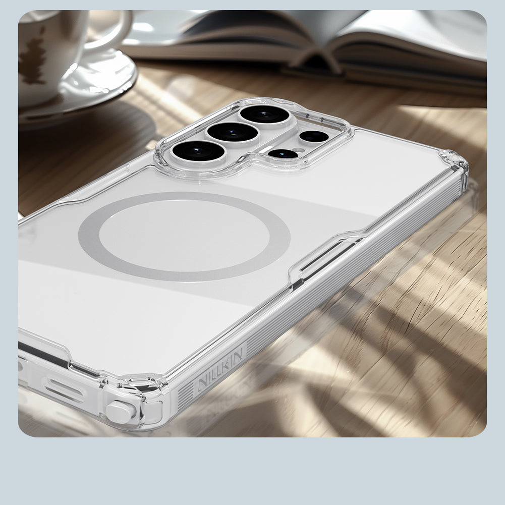Nillkin Samsung S26 Series Built-in Magnetic Function, Four-corner Airbag, Anti-slip TPU + Acrylic board Phone Case Nature Pro Series