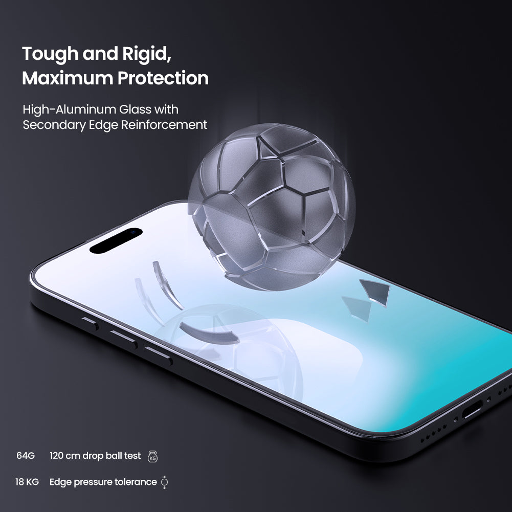 Nillkin iPhone 17 系列二次強化高鋁玻璃 0.2mm 2.5D HD高清防刮防指紋防炫光鋼化玻璃屏幕保護貼