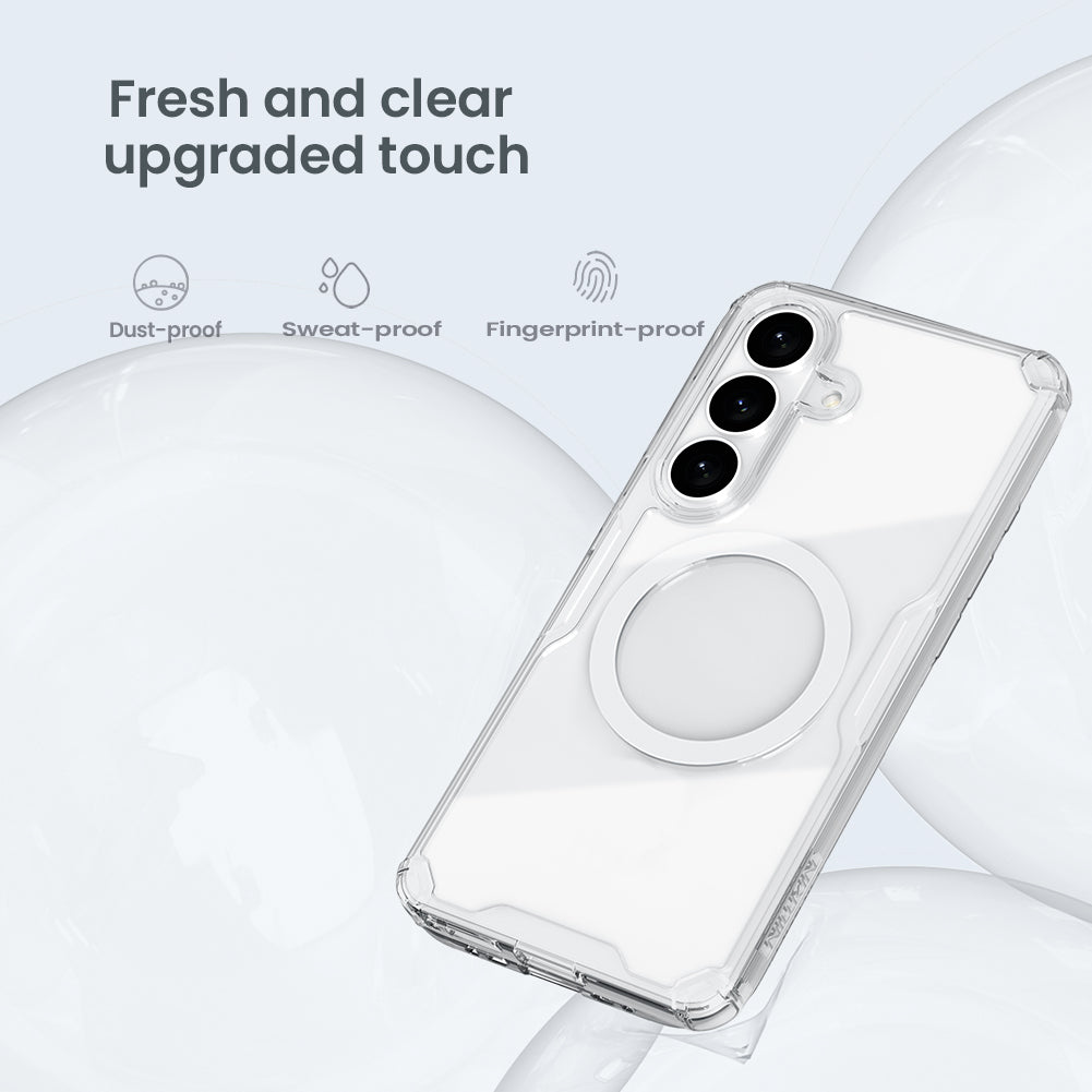 Nillkin Samsung S26 Series Built-in Magnetic Function, Four-corner Airbag, Anti-slip TPU + Acrylic board Phone Case Nature Pro Series
