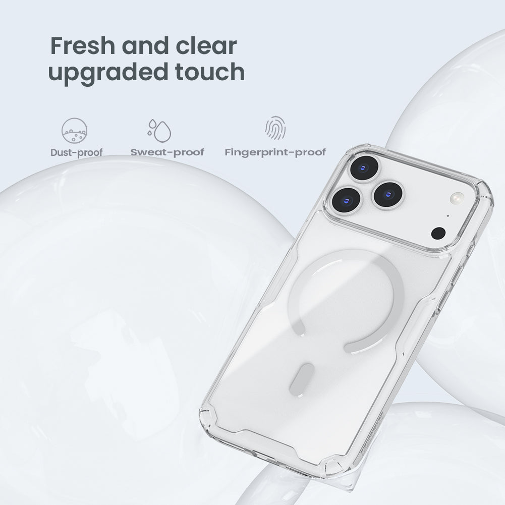 Nillkin iPhone 17 系列 MagSafe內置磁吸四角氣囊邊框加厚TPU+PU背板防摔手機保護殼本色Pro系列