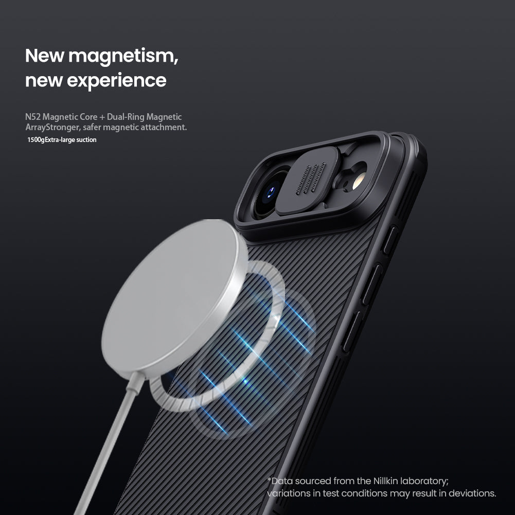 Nillkin iPhone 17 系列 MagSafe內置磁吸/鏡頭滑蓋保護/四角氣囊防摔手機保護殼黑鏡Pro系列