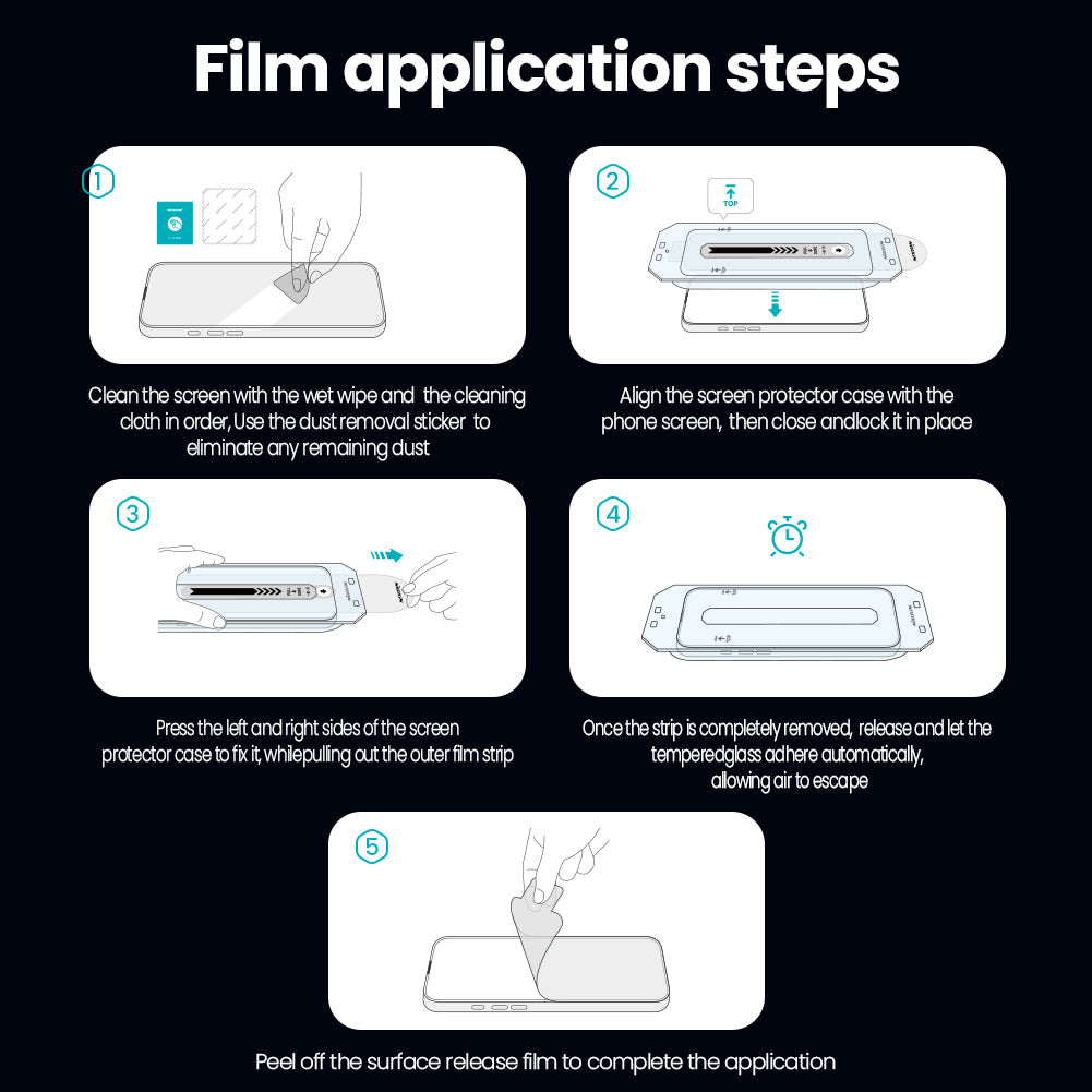 Nillkin iPhone 16 系列二次強化高鋁玻璃防偷窺防刮防指紋防炫光2.5D HD高清鋼化玻璃屏幕保護貼 附貼膜神器