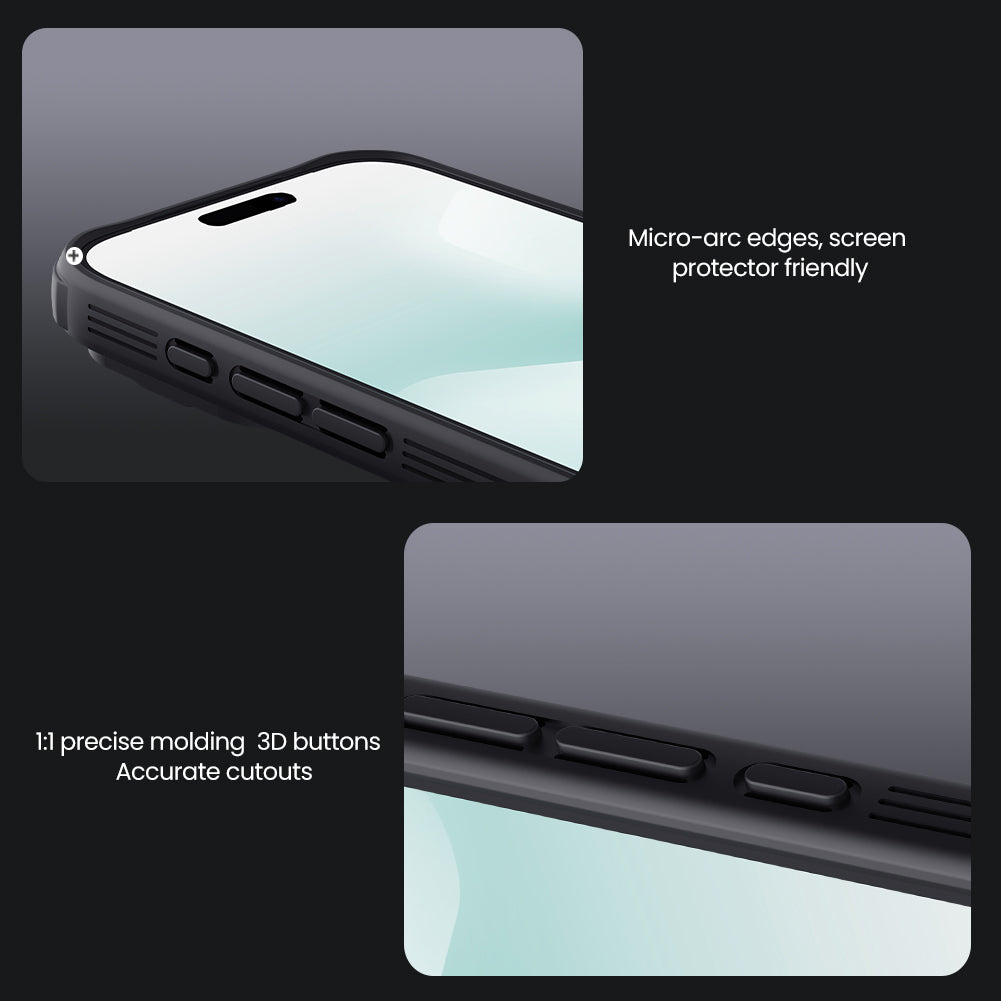 Nillkin iPhone 17 系列 MagSafe內置磁吸/鏡頭滑蓋保護/四角氣囊防摔手機保護殼黑鏡Pro系列