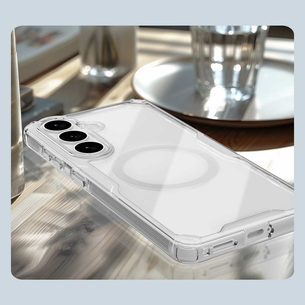 Nillkin Samsung S26 Series Built-in Magnetic Function, Four-corner Airbag, Anti-slip TPU + Acrylic board Phone Case Nature Pro Series