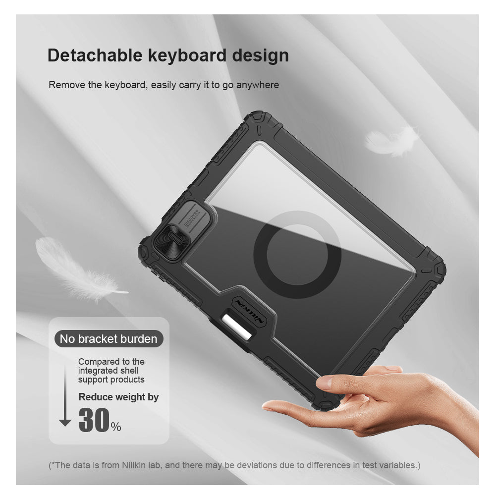 Nillkin iPad Pro 13" 2024/2025 內置磁吸 可拆式藍牙鍵盤保護套  鏡頭保護蓋 智能觸控板 多角度調較悍靈系列 (副本)