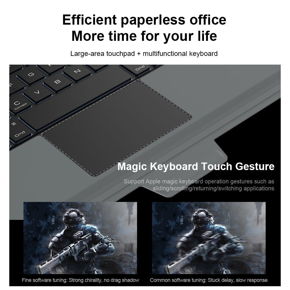 Nillkin iPad Pro 13" 2024/2025 內置磁吸 可拆式藍牙鍵盤保護套  鏡頭保護蓋 智能觸控板 多角度調較悍靈系列 (副本)