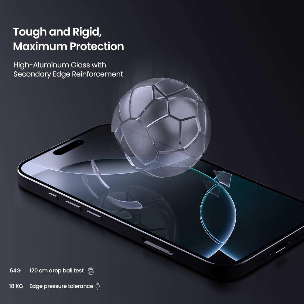 Nillkin iPhone 16 Series High-Aluminum Glass 2.5D HD Scratch-Proof Anti-Finerprint Glare-Proof Screen Protector