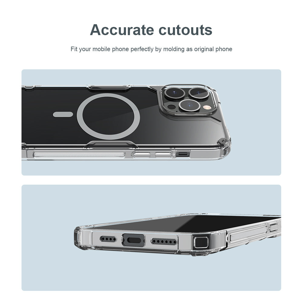 Nillkin iPhone 14 Pro 6.1" MagSafe內置磁吸四角氣囊邊框加厚TPU 亞克力背板防摔手機保護殼本色Pro系列