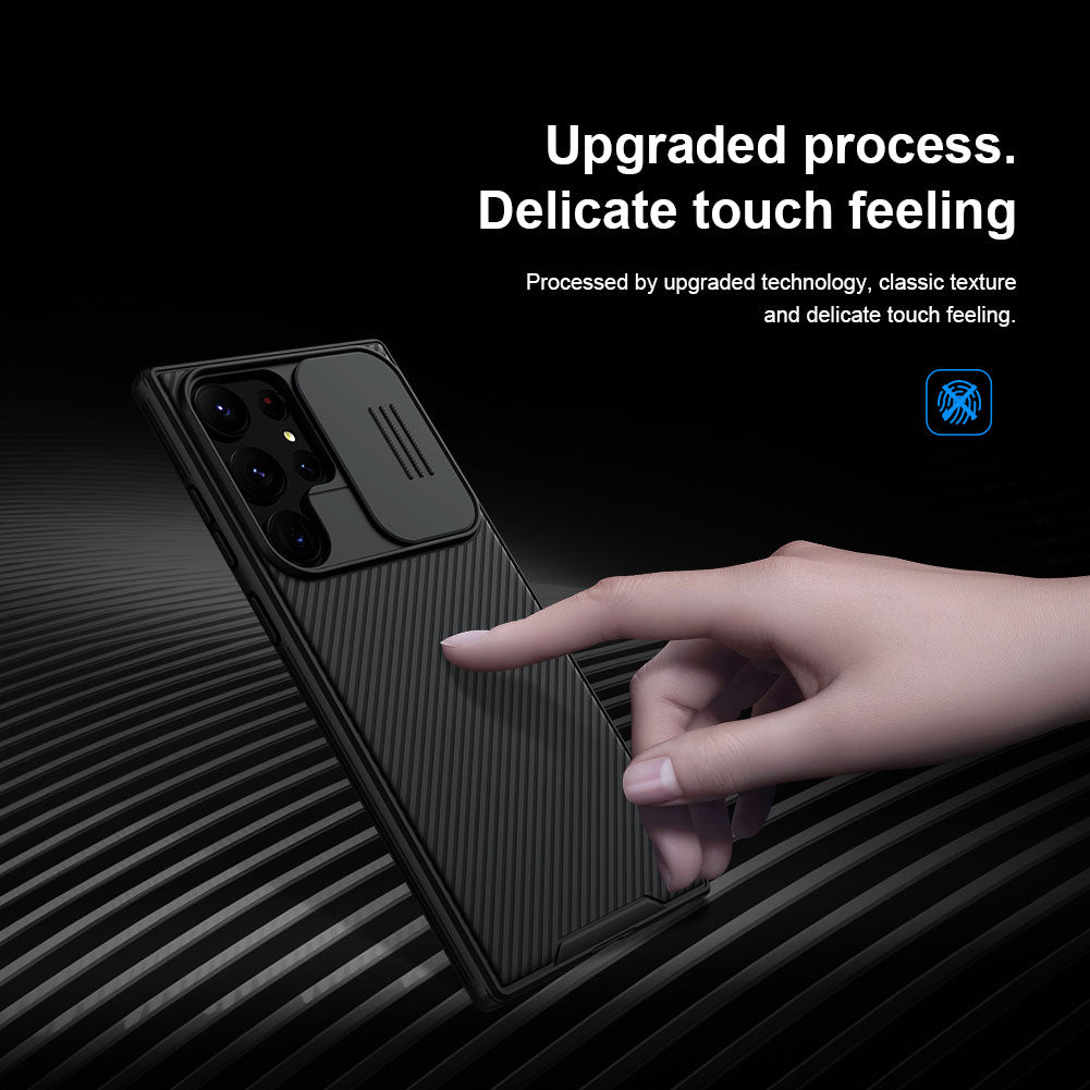 Nillkin Samsung S23 Series Slide Lens Cover,Four-corner Airbag,Anti-Slip Phone Case