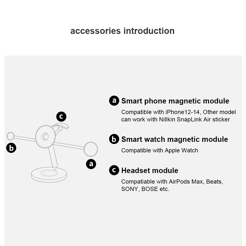 Nillkin 鋁合金多裝置共用磁吸組合支架 送iPad/平板專用磁吸環 (3款組合)