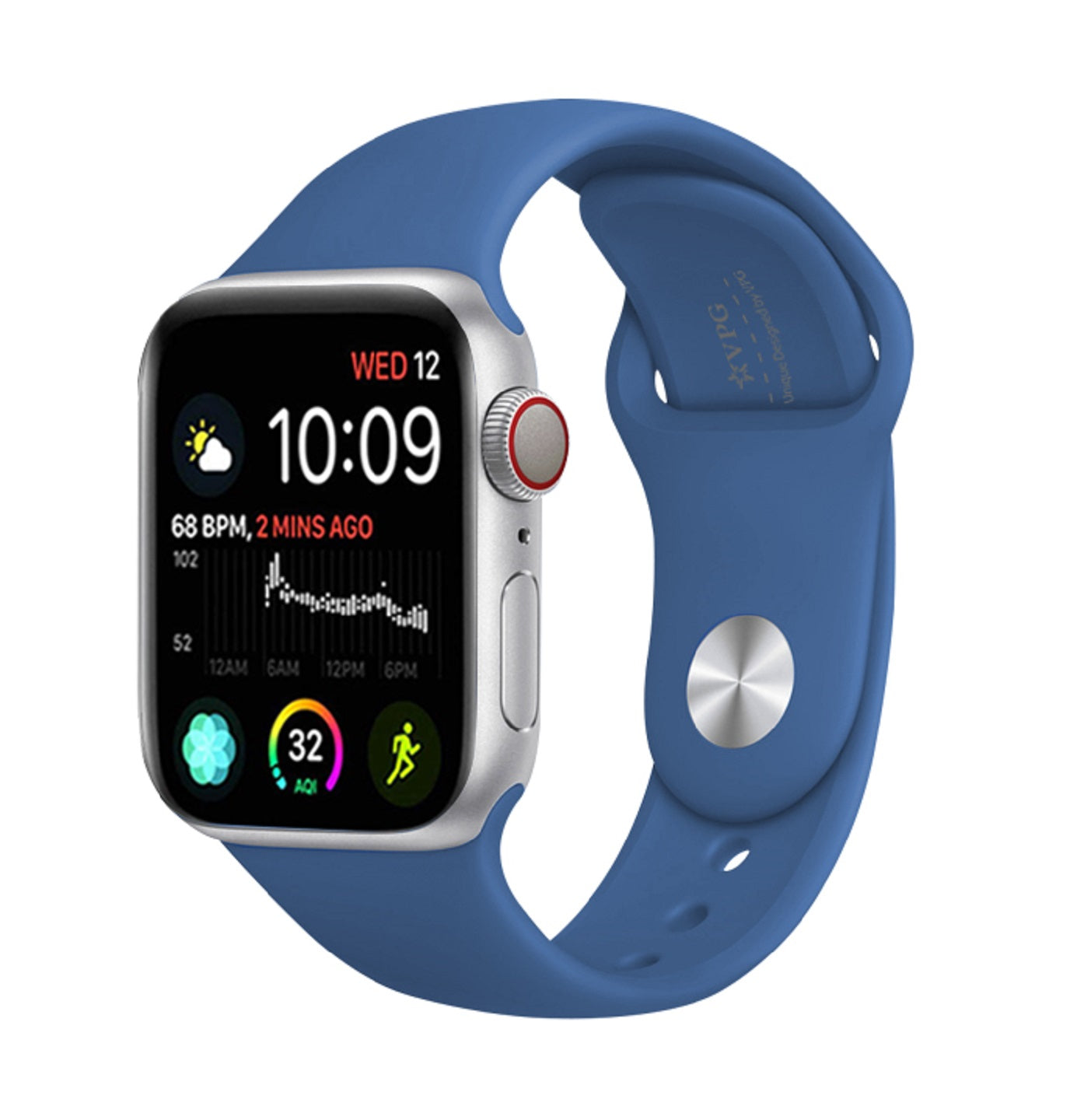 VPG Silicone Sport Band for Apple Watch 1/2/3/4/5/6/7/8/SE/Ultra Themis Series (3 Colors)