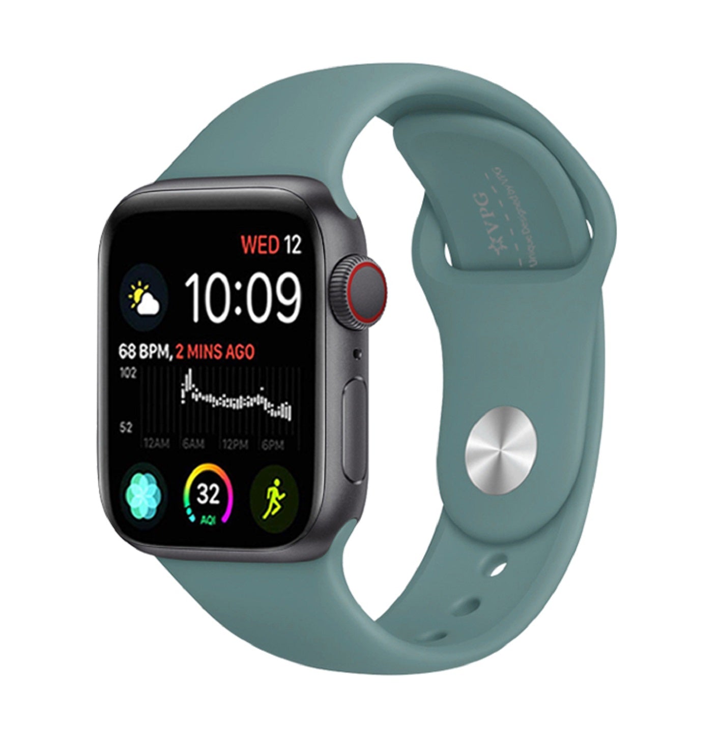 VPG Silicone Sport Band for Apple Watch 1/2/3/4/5/6/7/8/9/SE/Ultra/Ultra 2 Themis Series (3 Colors)