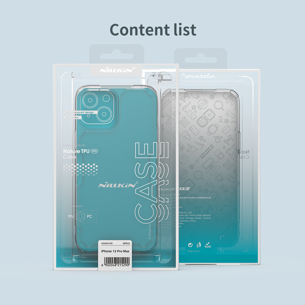 Nillkin iPhone 13 Series Four-corner Airbag Anti-slip TPU + Acrylic board Phone Case Nature Pro Series