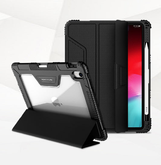Nillkin iPad Pro 11"/12.9" 2018 Anti-Shock PU Leather Flip Case with Apple Pencil Slot Free HD Screen Protector