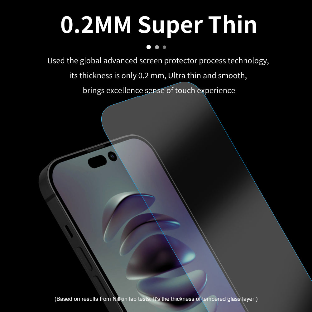 Nillkin iPhone 13/14 series Japan AGC Glass 0.2mm Ultra Thin 2.5D 9H HD Scratch-Proof Anti-Finerprint Glare-Proof Screen Protector