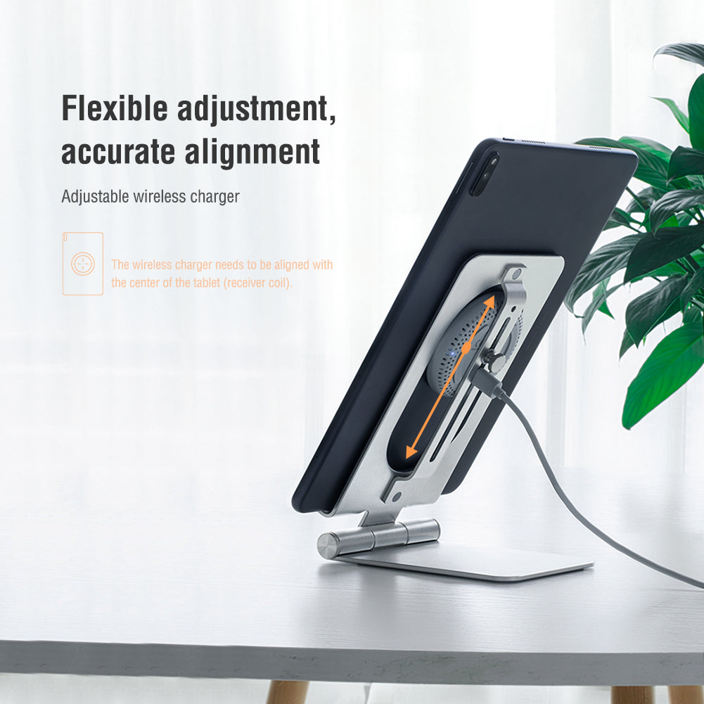 Nillkin 15W Fast Charging Tablet Wireless Charging Bracket Aluminum Alloy Multi-Angle Adjustment PowerHold