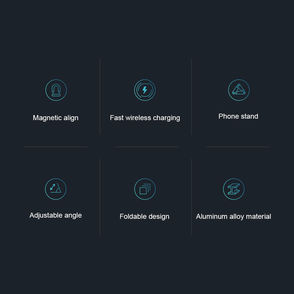 Nillkin 鋁合金 iPhone MagSafe手機專用 無線快速充電支架 摺合式多角度調教  智航系列