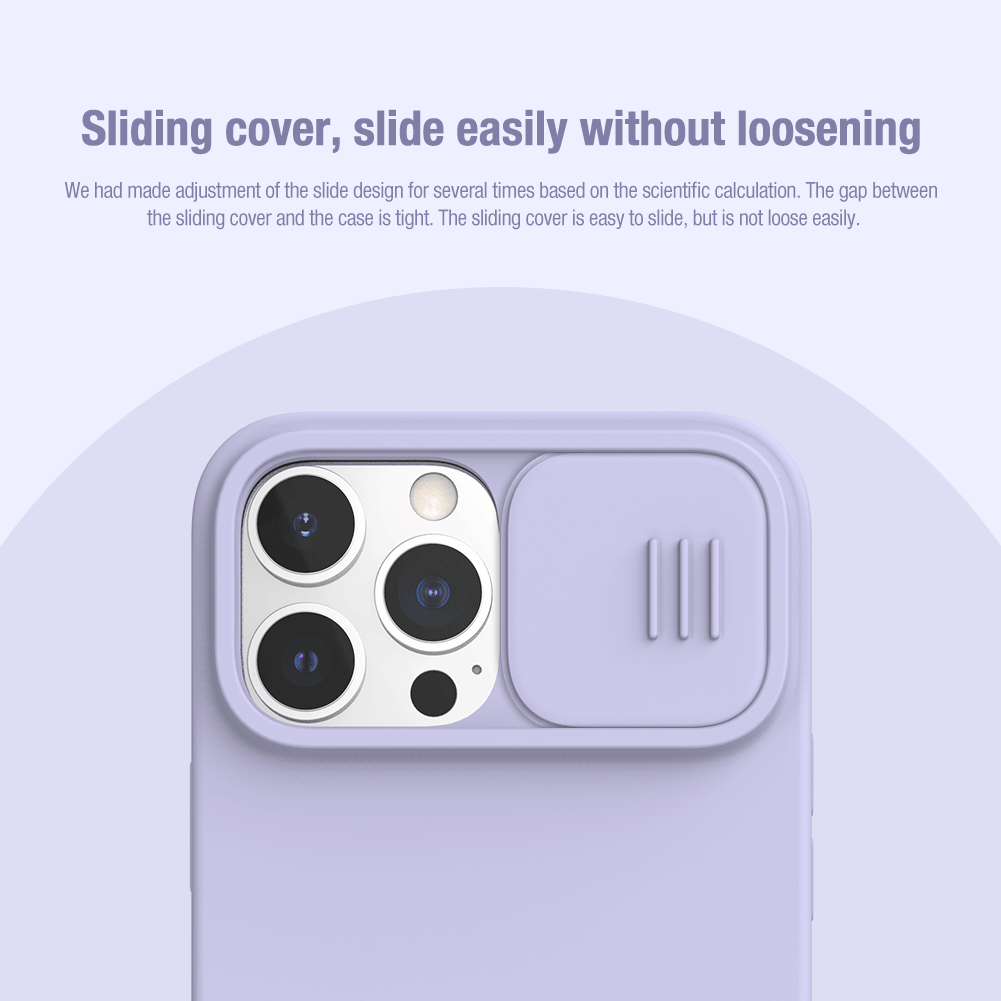 Nillkin iPhone 13 系列液態硅膠鏡頭滑蓋手機保護殼潤鏡系列