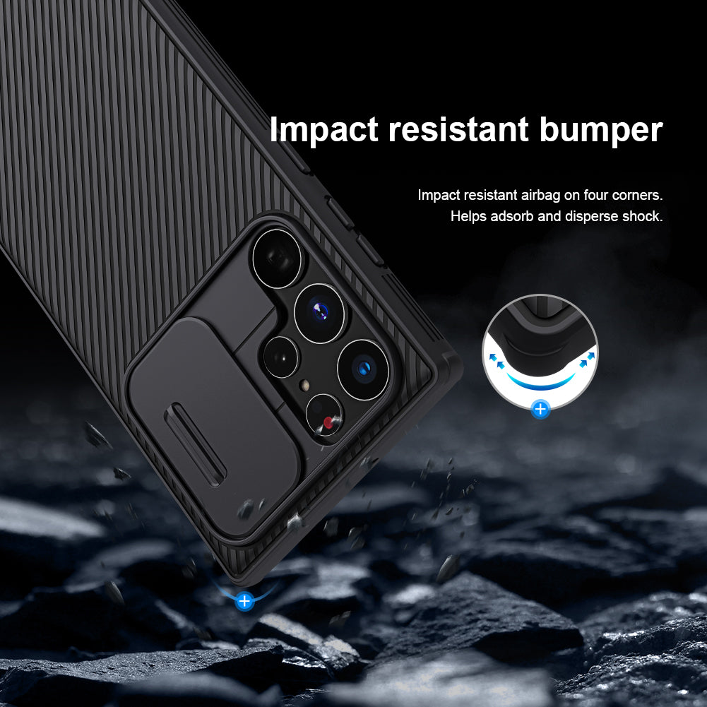Nillkin Samsung S22 Series Lens Protection Sliding Cover,Four-corner Airbag,Anti-Slip Phone Case
