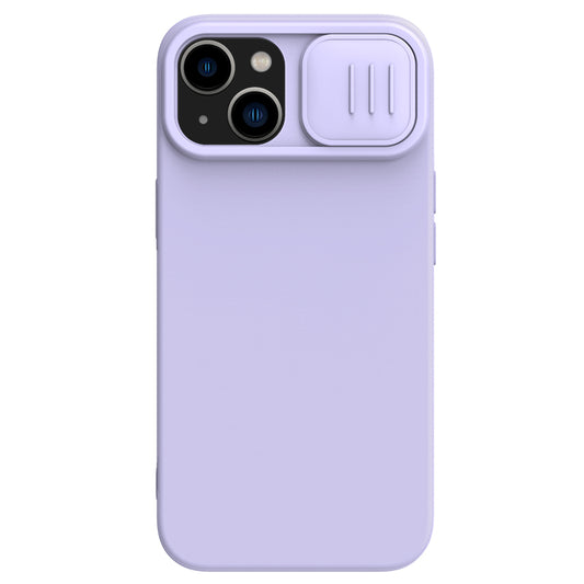 Nillkin iPhone 14 6.1" MagSafe Built-in Magnetic Function Sliding Lens Cover Liquid Silicone Phone Case CamShield Silky Series